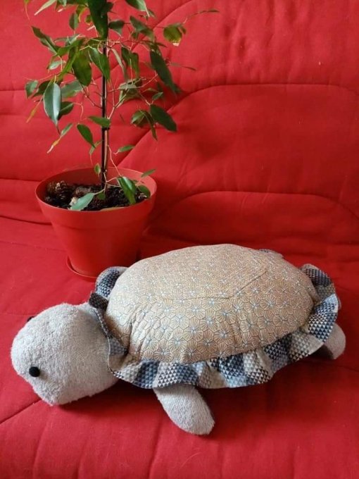 Patron HORTENSIA la tortue (peluche décorative)